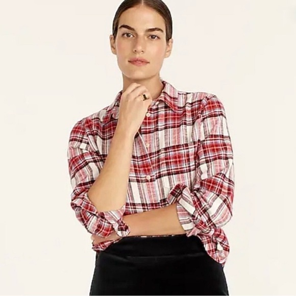 *J.CREW* Classic-Fit Flannel Shirt in Vintage Plaid - Picture 1 of 8